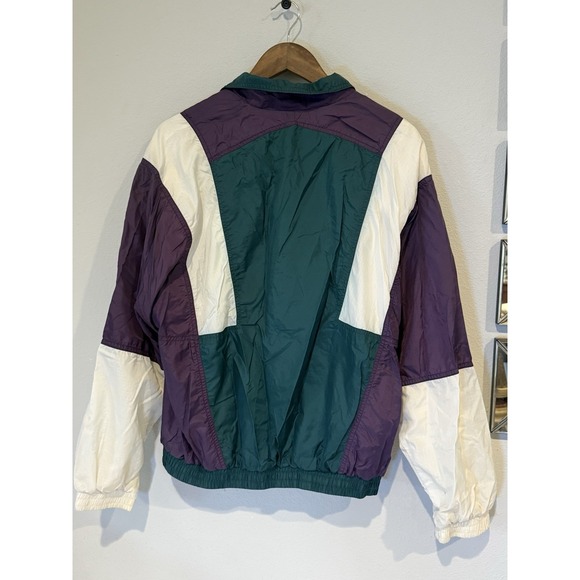 Vintage Nike Air Windbreaker Jacket Men's Medium Green Purple White - Picture 2 of 8